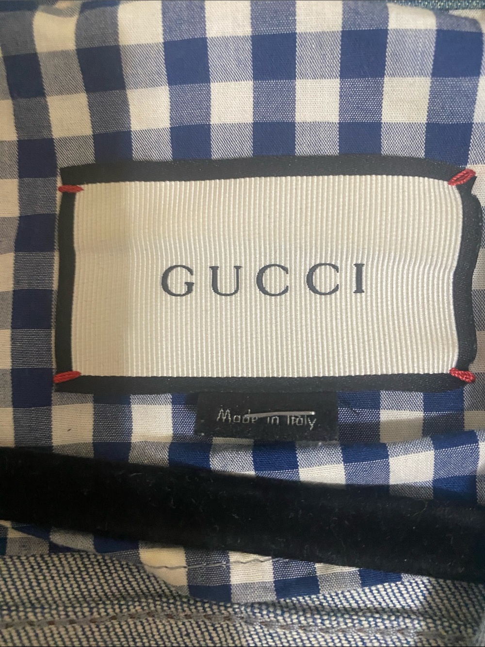 Gucci Web Trim Cropped Denim Jacket Size IT 44 Alessandro Michele Era - Picture 3 of 11